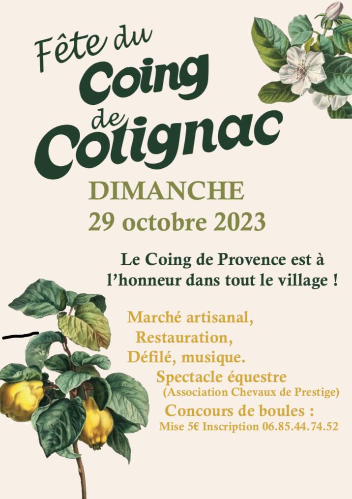 Fête du Coing Cotignac 2023